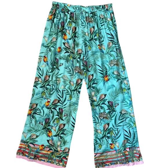 Johnny Was Taina Split Leg‎ Nature Printed Pants Size Medium - Picture 3 of 12